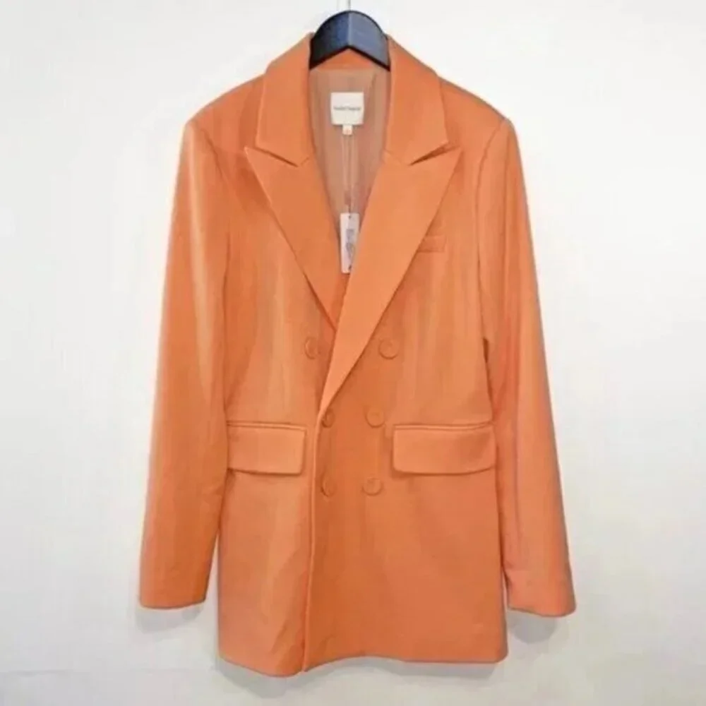 New Favorite Daughter The Phoebe Blazer Creamsicle Orange Small $368